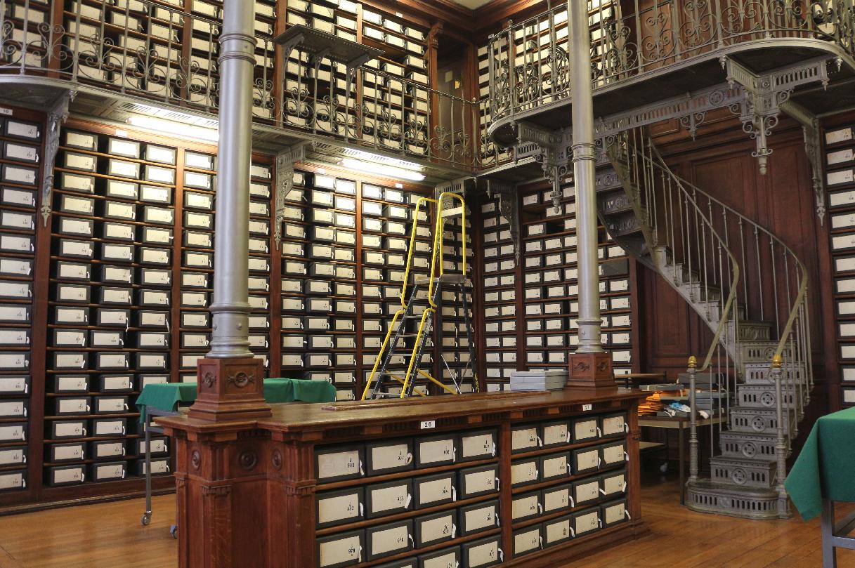 Photographie des grands dépôts des Archives nationales, site de Paris,
magasin du Trésor des Chartes (série J) ©Chloe FIZE, 2017